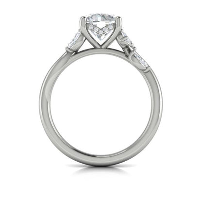 Flora Hidden Halo Engagement Ring