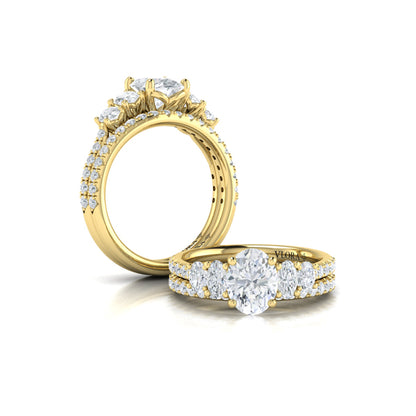 Matching Bands Wedding Band in 14K Yellow Gold by Vlora Bridal