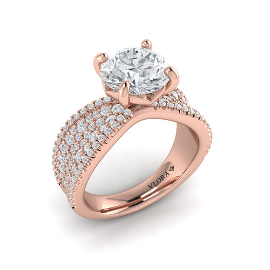 Bold Pave Engagement Ring