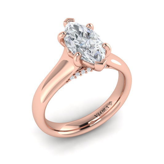 Marquise Solitaire Engagement Ring