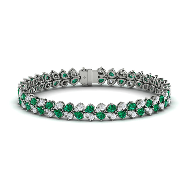 Diamond and Emerald Bracelet