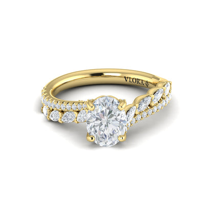 Bypass Oval Engagement Ring