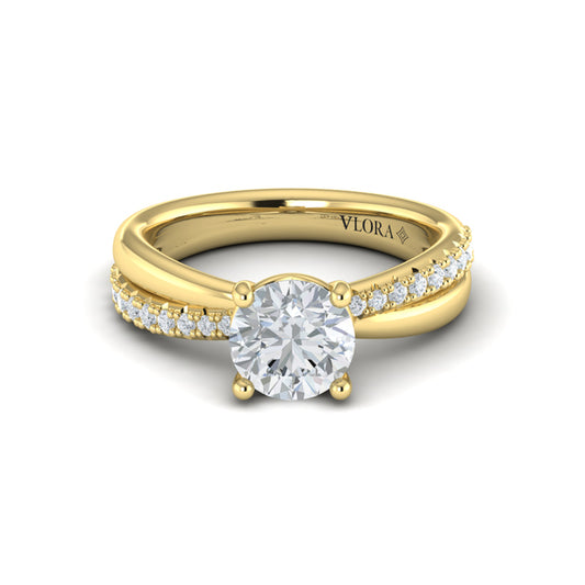 Twisted Pave Classic Engagement Ring