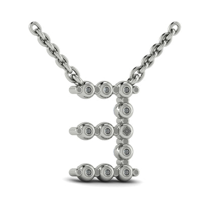 Diamond Alphabet Pendant Necklace, E