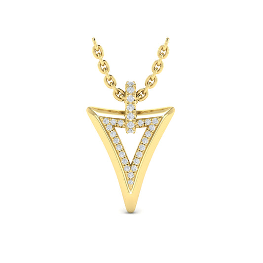 Diamond Open Double Trinity Pendant