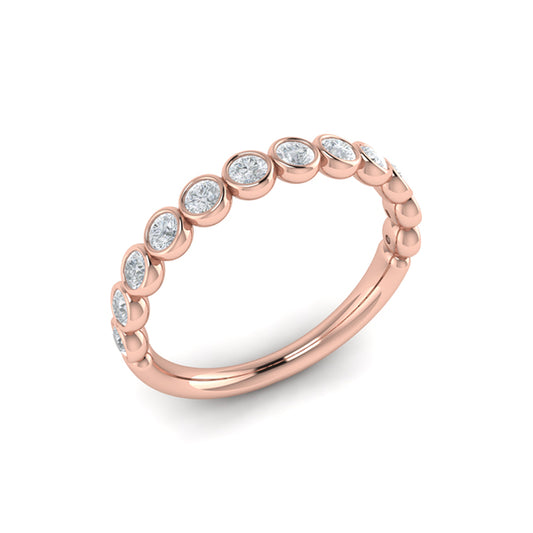 Slim Bezel-Set Stackable Band