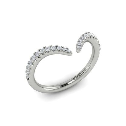 Diamond Open Chevron Ring