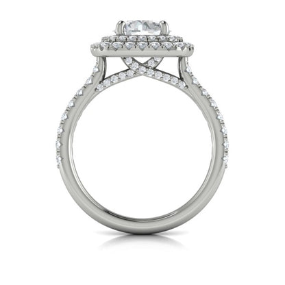 Delicate Double Halo Engagement Ring