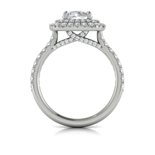 Delicate Double Halo Engagement Ring