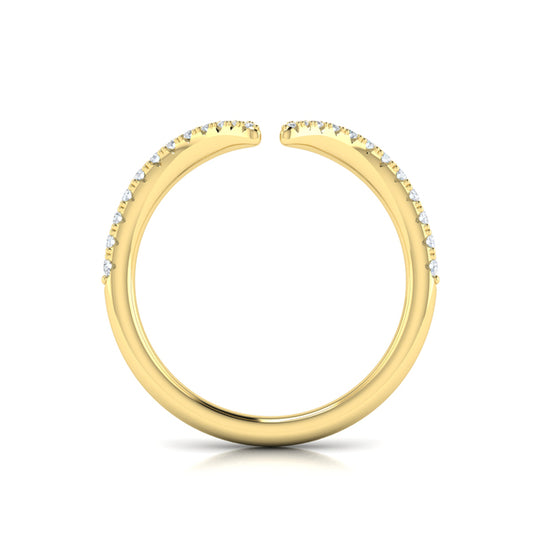 Diamond Open Chevron Ring