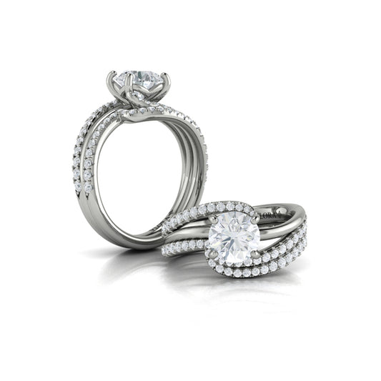 Matching Bands Wedding Band in Platinum by Vlora Bridal