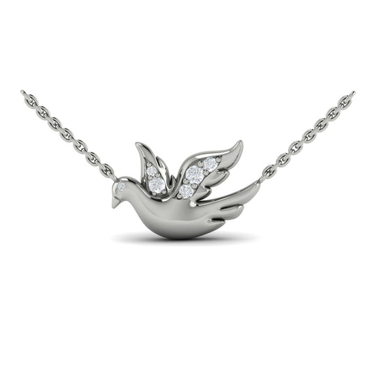 Diamond Dove Pendant