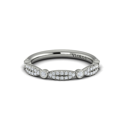 Stackable Bands Wedding Band in Platinum by Vlora Bridal
