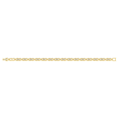 Linked Curves with Diamond Accent Bracelet