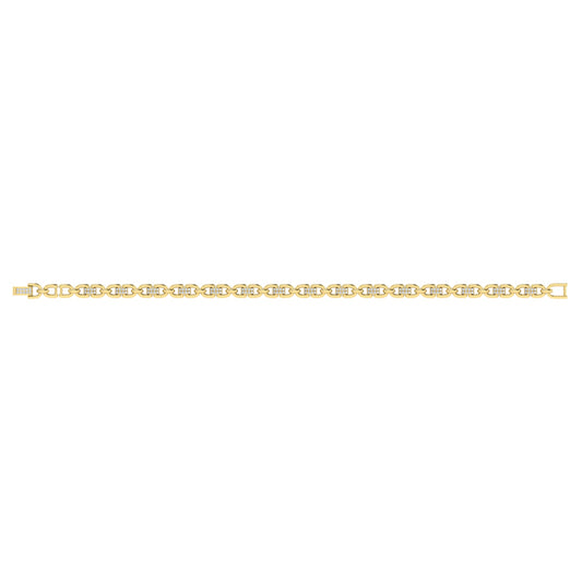 Linked Curves with Diamond Accent Bracelet