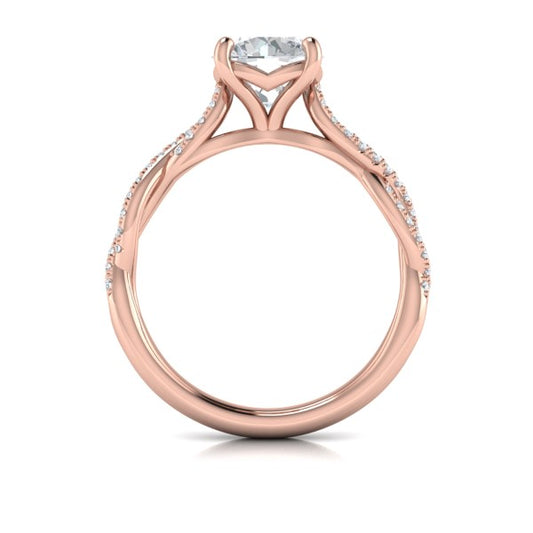 Woven Strands Engagement Ring