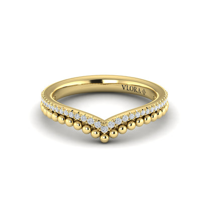 Beaded Contoured Band