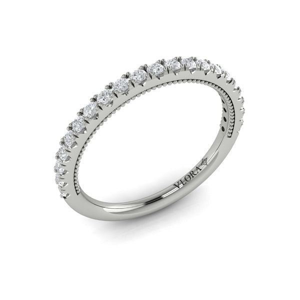 Matching Band for Deco Elegance Emerald Cut Halo Engagement Ring