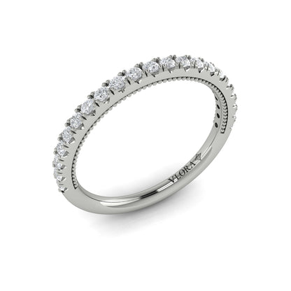 Matching Band for Deco Elegance Emerald Cut Halo Engagement Ring