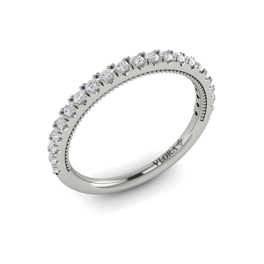 Matching Band for Deco Elegance Emerald Cut Halo Engagement Ring