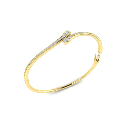 Sculpted Mixed Shape Diamond Bangle