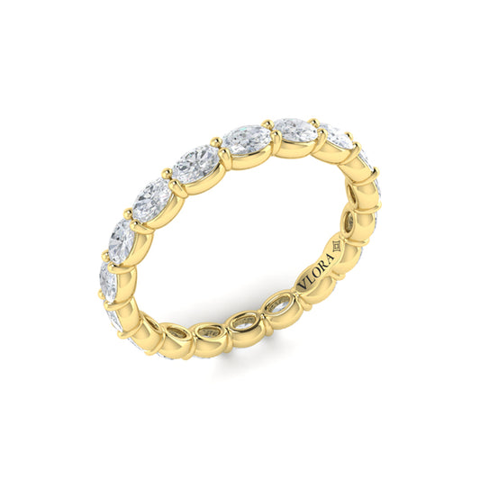 Graceful Oval Eternity Band