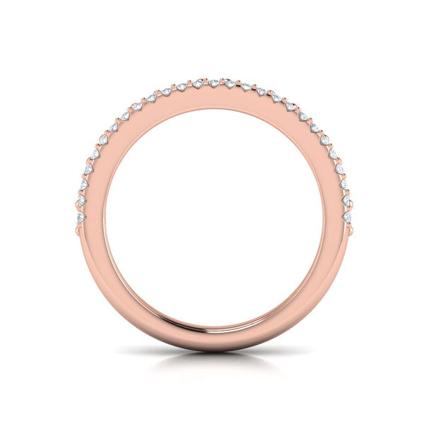 Diamond and Diamond Baguette Two Row Ring