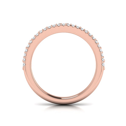 Diamond and Diamond Baguette Two Row Ring