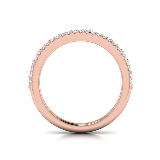 Diamond and Diamond Baguette Two Row Ring