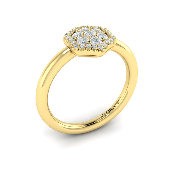 Diamond Cluster Single Honeycomb Ring