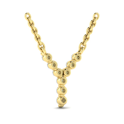 Diamond Alphabet Pendant Necklace, Y