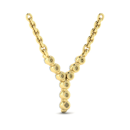 Diamond Alphabet Pendant Necklace, Y