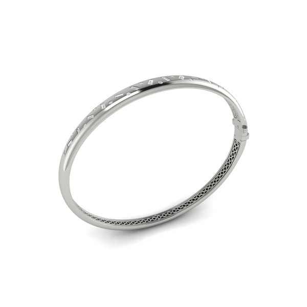 Baguette and Round Diamond Confetti Bangle