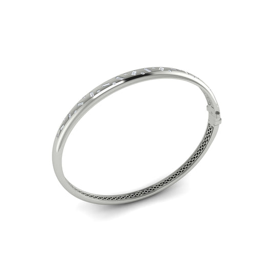 Baguette and Round Diamond Confetti Bangle