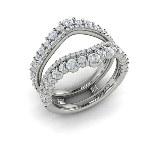 Enhancer Wedding Band in Platinum by Vlora Bridal