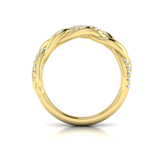 Alternating Diamond Twist Ring