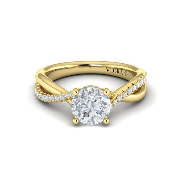 Entwined Hidden Halo Engagement Ring