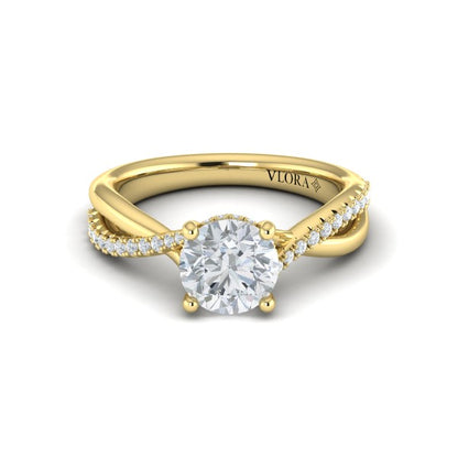 Entwined Hidden Halo Engagement Ring