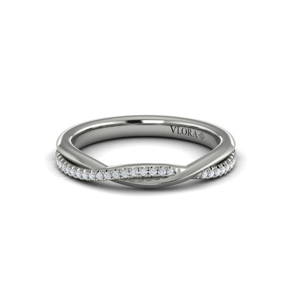 Stackable Bands Wedding Band in Platinum by Vlora Bridal