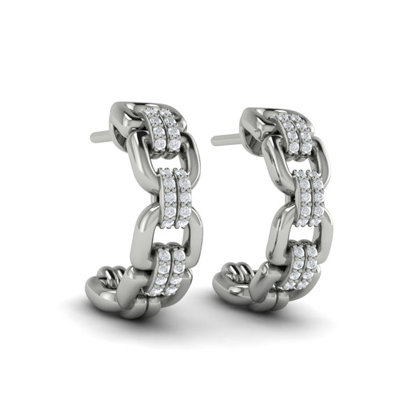 Linked Curves with Diamond Accent Earrings