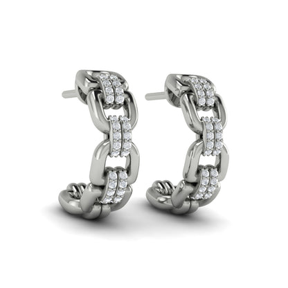 Linked Curves with Diamond Accent Earrings