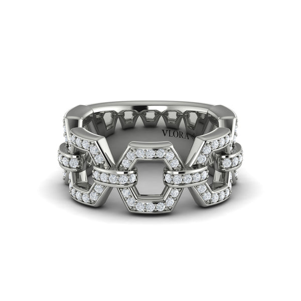 Diamond Link Ring