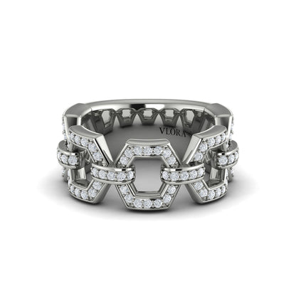 Diamond Link Ring