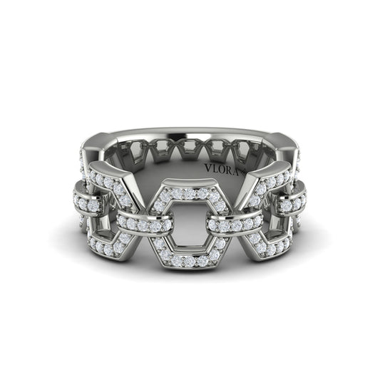 Diamond Link Ring