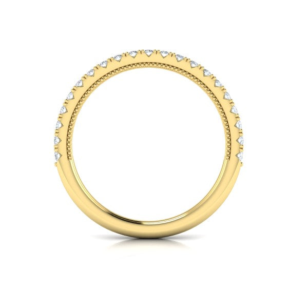 Matching Bands Wedding Band in 14K Yellow Gold by Vlora Bridal