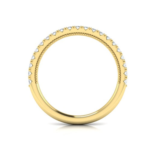Matching Bands Wedding Band in 14K Yellow Gold by Vlora Bridal