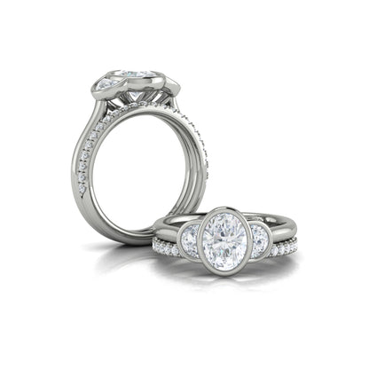 Matching Band for the  Embrace Three-Stone Engagement Ring