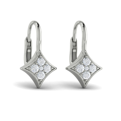 Diamond Vlora Star Channel Set Huggie Earrings