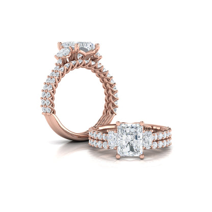 Matching Bands Wedding Band in 14K Rose Gold by Vlora Bridal