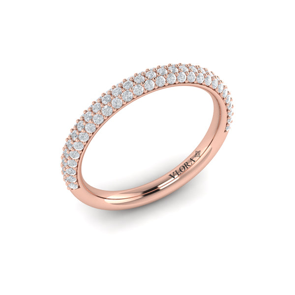 Matching Band for Shimmering Engagement Ring with Micropave Band